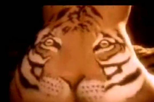 Тигриная попочка на члене